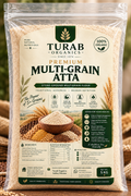 Turab Organics Premium Multi-Grain Atta – 5kg (Stone-Ground, 100% Organic)